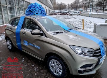 Бант на машину синий Бант на машину синий большой