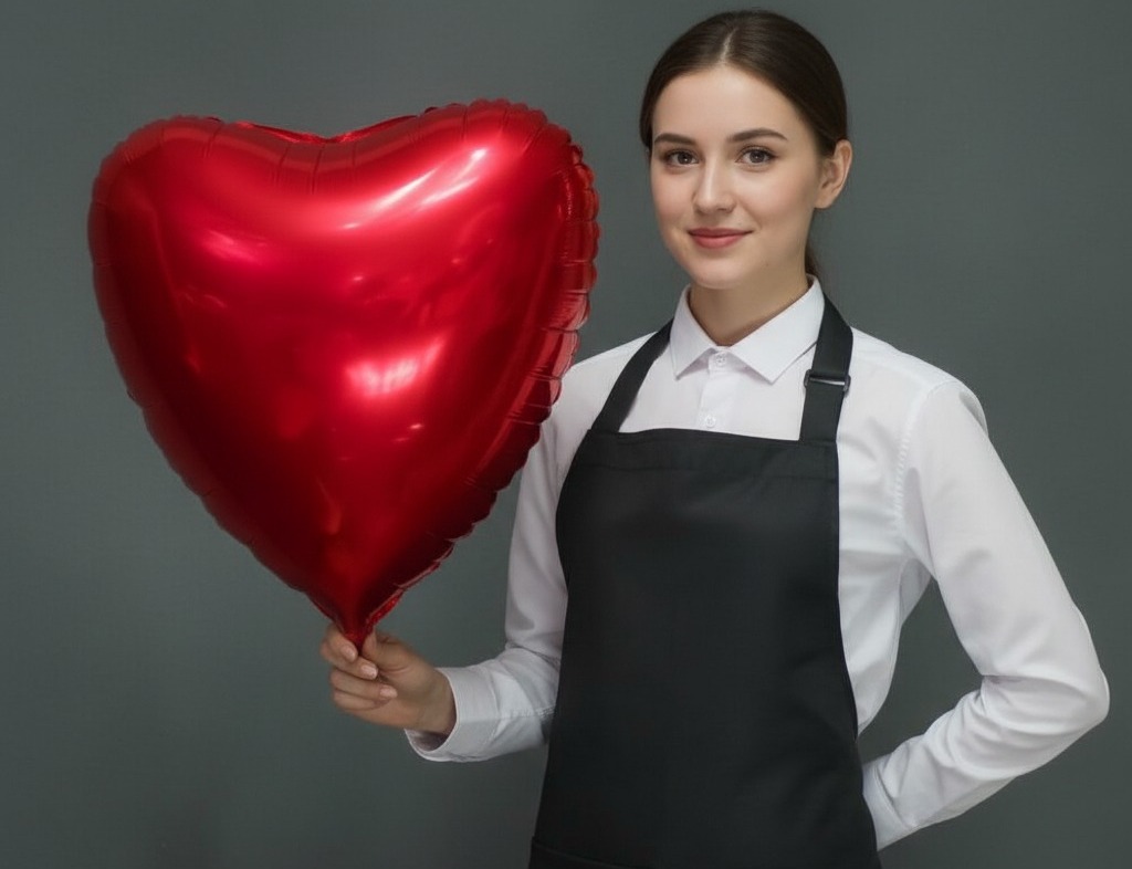 Шар сердце фольга